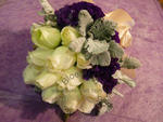 Wedding Bouquet of Roses and Eustoms - CODE 7109